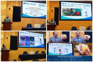 Dr. Jhon Roberth Orozco Cortés durante la plenaria sobre inteligencia artificial en Medicina Nuclear e Imagen Molecular